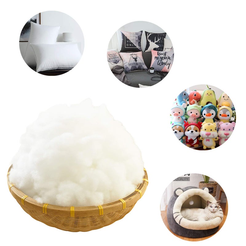 COSNIGHT 2.2 LB / 35.3 Ounce Premium Polyester Fiber Stuffing for Stuffed Animals, Pillows, Quilts, Paddings, Pouf, Fiberfill, Stuffing, Machine Washable, White - Image 3